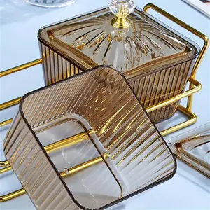 Iron Stand + Plastic Square Nut Box, Ideal for Nuts, Snacks, Cookies, Cereals Storage, Kitchen Organization, Food Cabinet Sorting, Kitchen Storage Containers