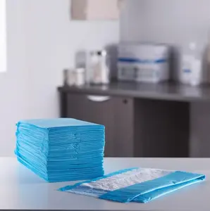 Essentials 30 x 36 Blue Quilted Disposable Underpads with Adhesive Strips 30 Count Pack Super Absorbent Bed Pads for Kids Elderly Pets Care Soft Convenience Light Blue