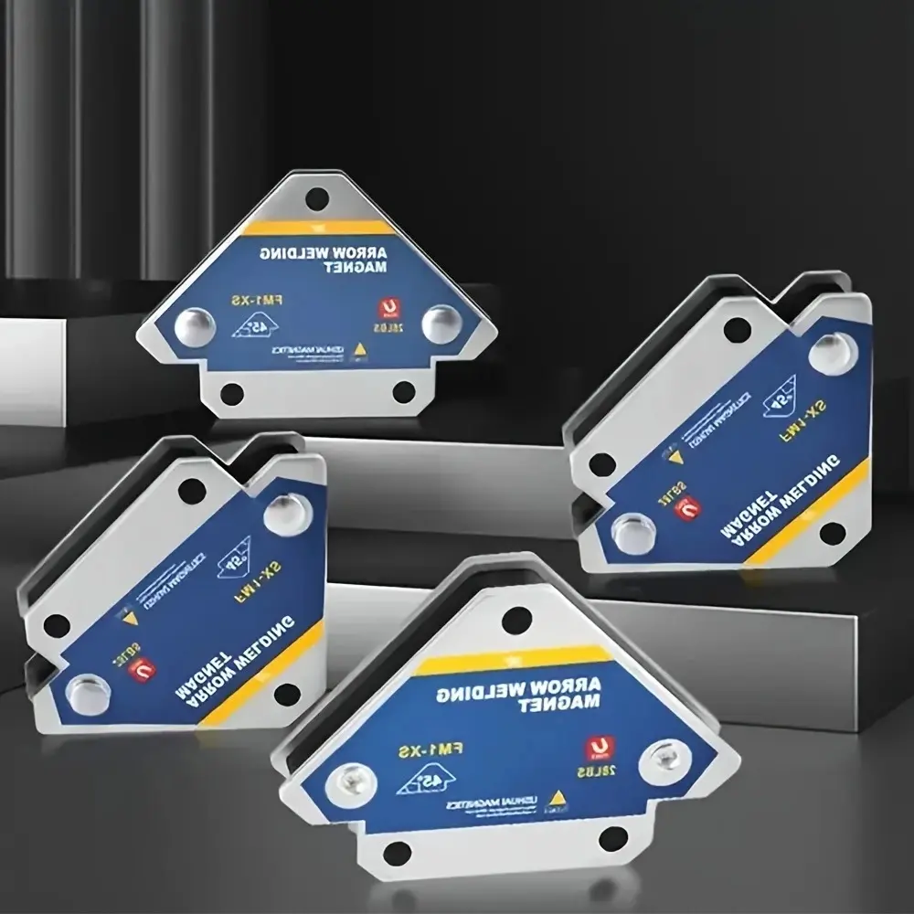4 Pack 28 LBS Heavy Duty Welding Magnets, Strong Multi-Angle Magnetic Holders 45 ° /90 ° /135 ° , Stable Magnetic Clamps for Welding, Metal Fabrication, Auto Body Repair & DIY Projects