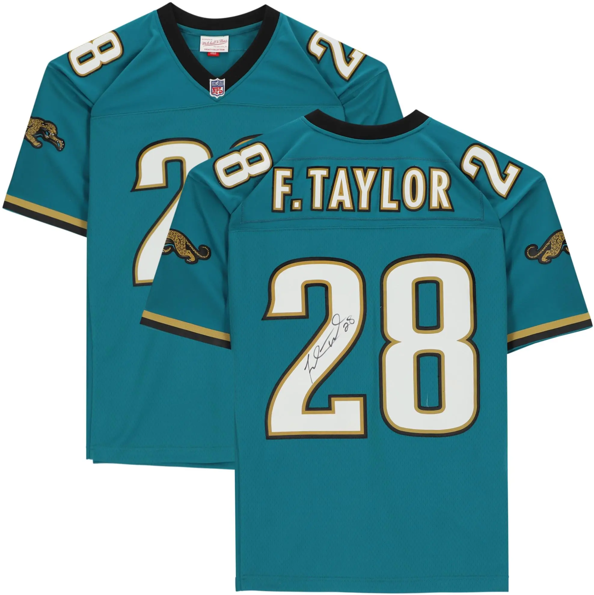 Fred Taylor Jacksonville Jaguars Autographed Teal Mitchell & Ness Replica Jersey - Fanatics Authentic Certified