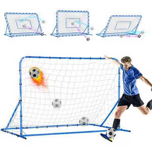 Winthai 6x4FT Dual-mode Soccer Goal & Rebounder Net,Premium Durability for Intense Shooting Training,Quick-Switch Angle Soccer Training for Control,Passing Practice,Easy Setup Soccer Gifts for Kids Teen Adult