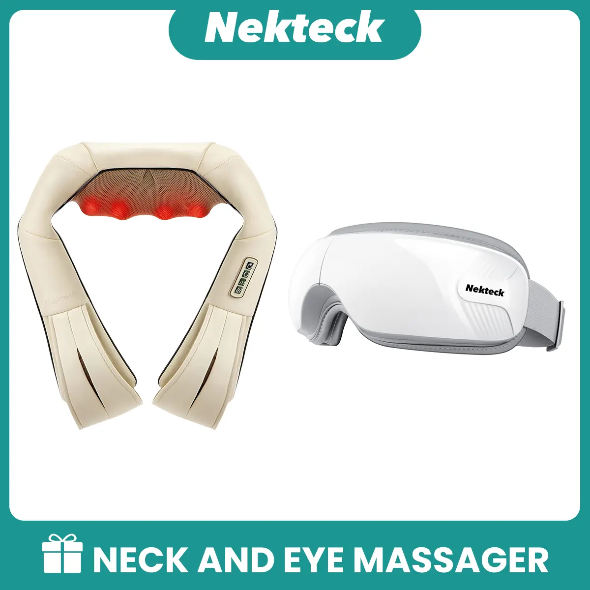 Nekteck Neck Massager & Eye Massager, Gifts for Father Mother Friend