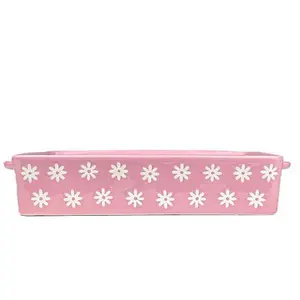 10 Strawberry Street Daisy  Rectangular Baker - Pink