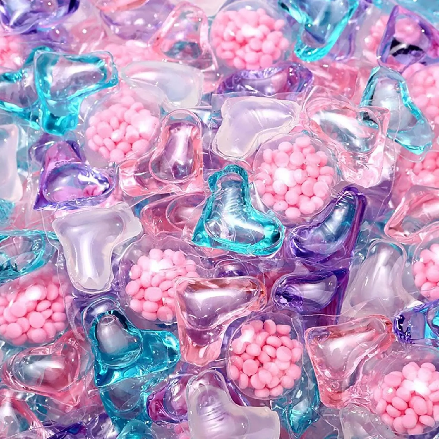5-In-1 Laundry Detergent beads, Fragrance Detergent Beads, 50pcs/120pcs Scent Booster Laundry capsules, Fabric Softener, Fruit Scented, Strong Stain Removal, Color Protection, Laundry Detergent Balls, Household laundry detergent, Laundry Detergent Pods