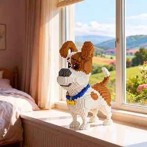 Puppy Building Blocks, Block Figures, Creative DIY Puzzle Toy, Party Suitable, Halloween Easter Friday Christmas Gift, Ideal for Friends Family