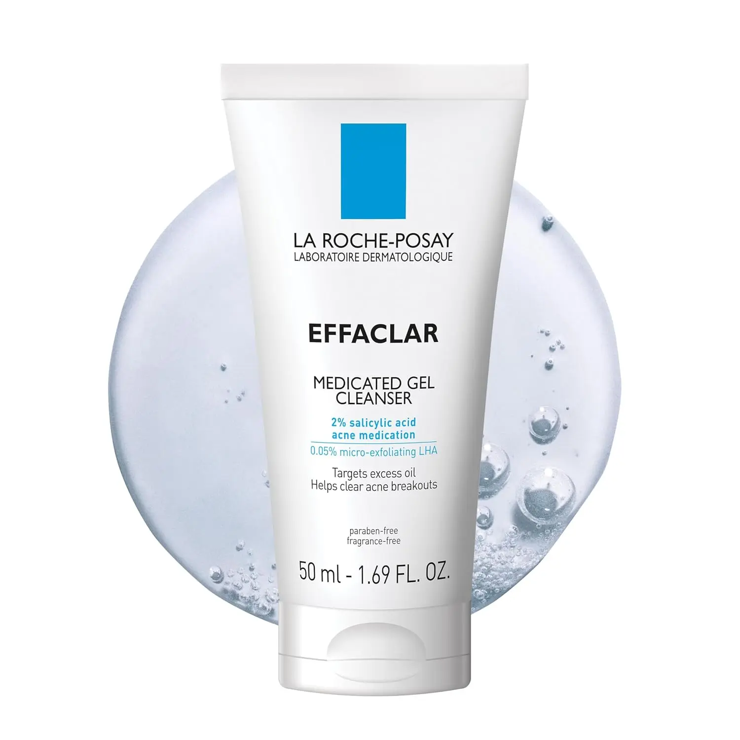 La Roche-Posay Effaclar Medicated Acne Face Wash with Salicylic Acid, 1.7oz| 2% salicylic acid cleanser with LHA and glycerin.Oil free foaming face wash helps clear acne and target excess oil.