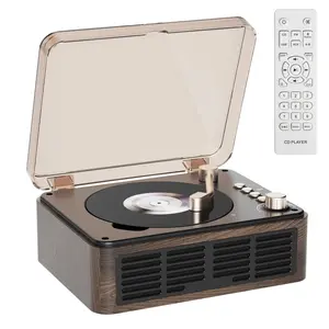 Gueray CD Player with HiFi Stereo Sound Vintage CD Player Bluetooth CD Raido Player with Speakers & FM Radio Retro Support USB & AUX Playback for Audio Books