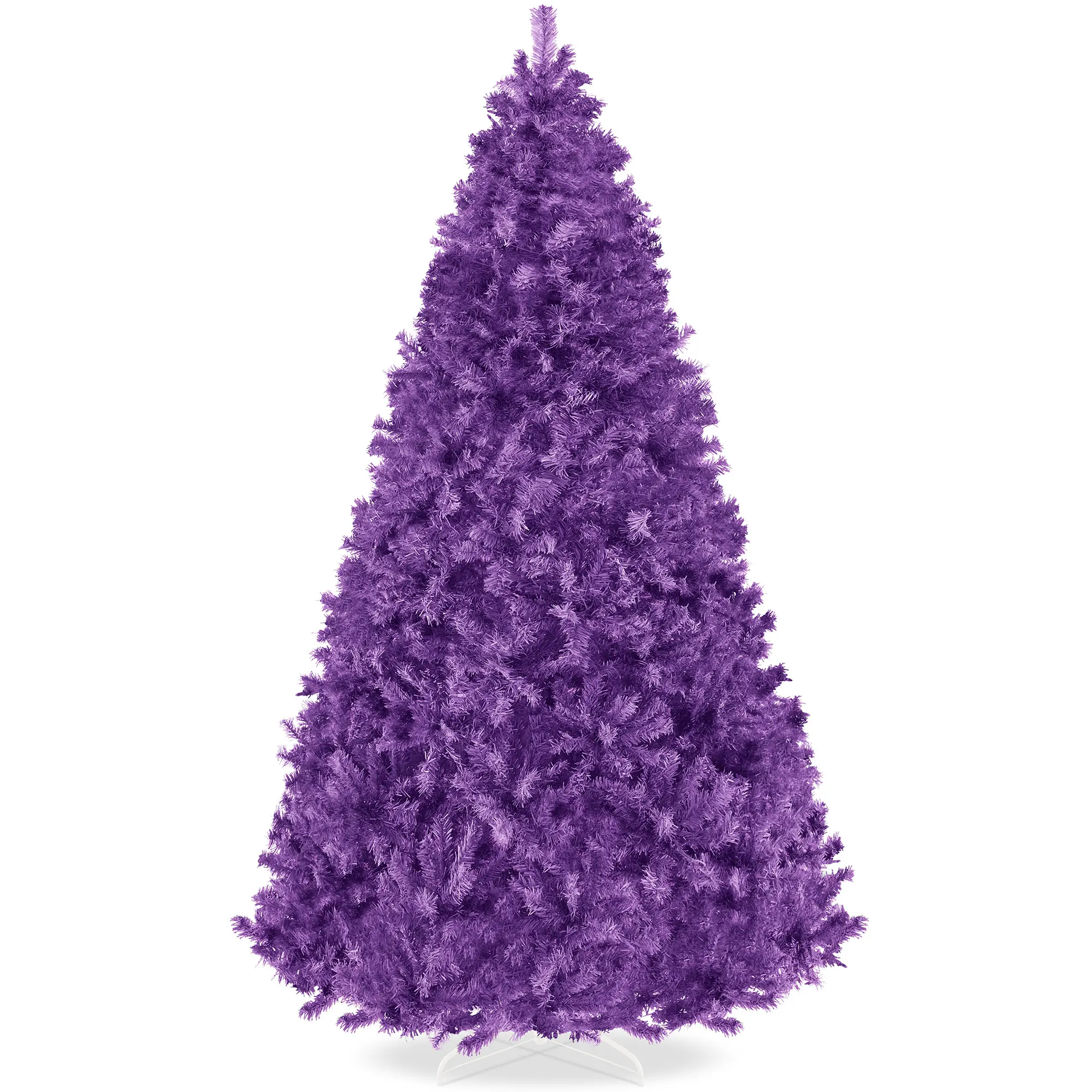 Best Choice Products Artificial Christmas Tree, Premium Unlit Pine Design, Dense Branches  w/Easy Assembly - Purple
