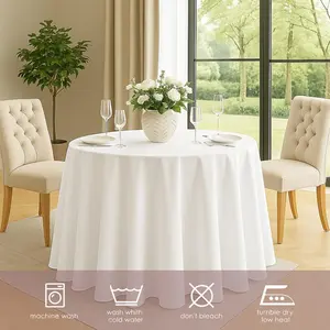 10/30 Pack Premium Polyester Tablecloths - Washable, Reusable Table Covers for Wedding, Birthday Party, Kitchen Dining, Buffet & Banquet