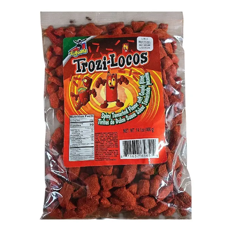 Tijuana Trozi-Locos  Spicy Tamarind Flavor Soft Candy Bites