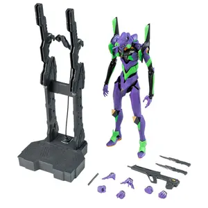 HiPlay Yolopark AMK Series Collectible Figure, New Century Evangelion, EVA-01 Unit, EVA-00 EVA-02 Unit Unit Mecha Musume Style Glue-Free Assembly Model Kits EVA-01