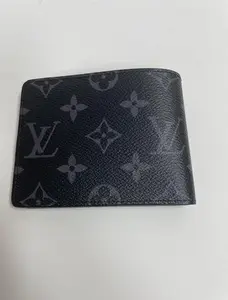 Pre-owned Louis Vuitton Monogram Eclipse Canvas Slender Bifold Wallet