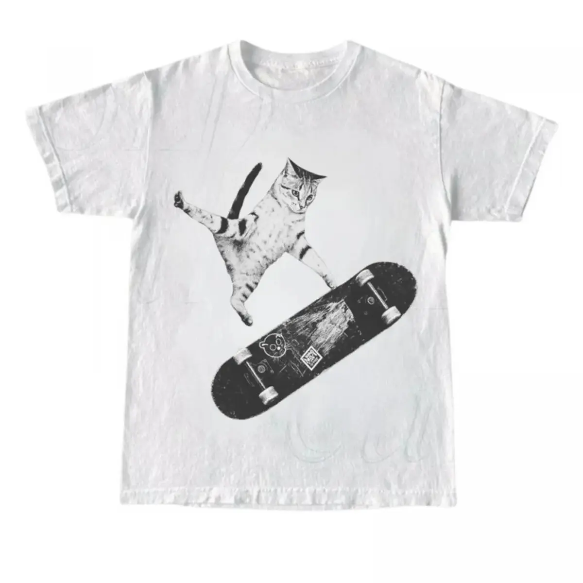 2026 New Boxy Fit Tee Premium CottonVintage Style Emo Skater Cat Graphic Tshirt Casual Crewneck, Fantasy Kitten Tshirt, Cute Cat Shirt, Love Cat Tshirt, Meme Cringe Funny Dumb Shirts, Unisex Shirt Menswear Womenswear StreetwearSustainable