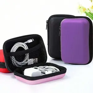 Portable Mini Storage Bag, Phone Charger Data Cable Organizer, Zipper Box/wallet, Suitable for Wireless Earbuds, Bluetooth-compatible Headphones