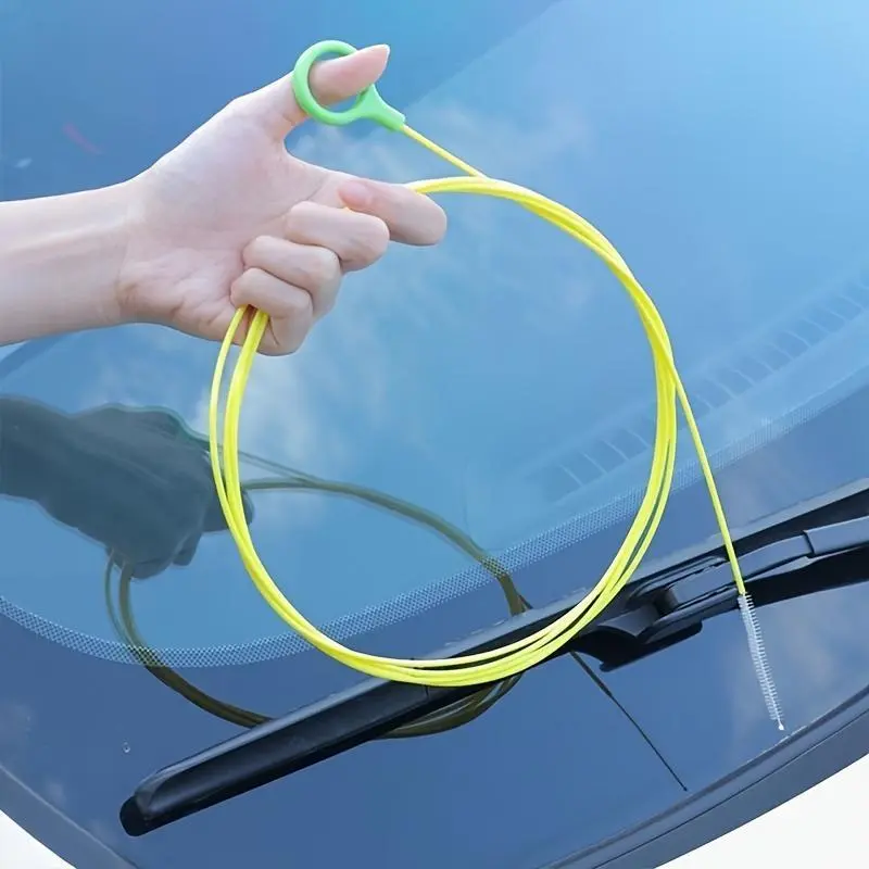 1 piece flexible automotive sunroof and windshield drain cleaning tool - Ultra-thin long tube brush for hair and debris removal, ideal for automotive air conditioning lines, sunroofs. Car Cleaning Tool, Car Detailing Supplies