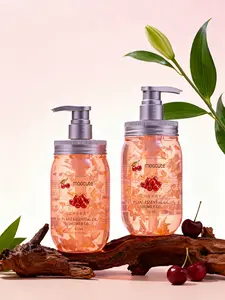 Moocute In Love Petal Shower Gel with Sakura Fragrance 450ml  Foam Silky Skin Deep Cleansing Long-Lasting Aroma All Occasion Petal Body Wash Perfume High-capacity Men and women Skin cream Exfoliator Super delicious Pregnant women and children Scent Daily