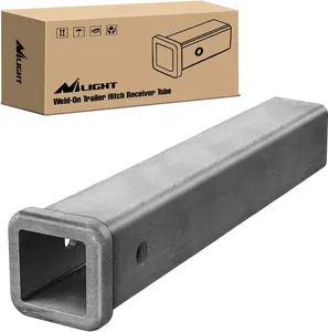 Nilight Hitch Adapter 2" x 12" Combo Bar Trailer Receiver Tube Weld-on Raw Steel Hitch Bar