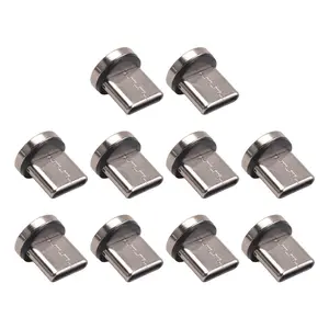 10PCS 7Pin Type-C Magnetic Plug Tips, Fast Charging Cable Adapter for Portable Electronic Magnetic Chargers, 360-Degree Rotation Connector for Mobile, Smartphone, Cellphone Devices