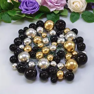 15pcs Cake Ball Decorations, Cake Toppers, Perfect for Birthday, Wedding, Anniversary, Thanksgiving, Christmas, Silver, No Power Needed