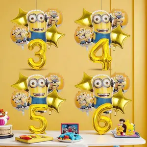Aluminum Foil Balloons Numbers 1-9, Cartoon Party Decorations, Perfect for Birthdays Festivals Home School Gatherings