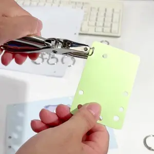 1 handheld metal labor-saving hole puncher, ordinary paper hole puncher, kraft paper hole puncher, thin plastic sheet hole puncher, cardboard hole puncher, easy hole punching, labor-saving 3mm-6mm hole puncher, office supplies,  manual ticket puncher