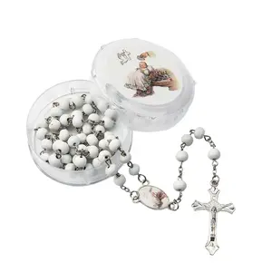 Wooden bead Rosary Bautizo
