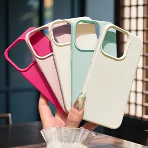 Luxury Leather Texture Soft Case For iPhone X XS XR XS Max 17 16 15 14 13 12 11 Pro Max Candy Color Matte Slim Protective Shockproof Cover Phone Cover Casing