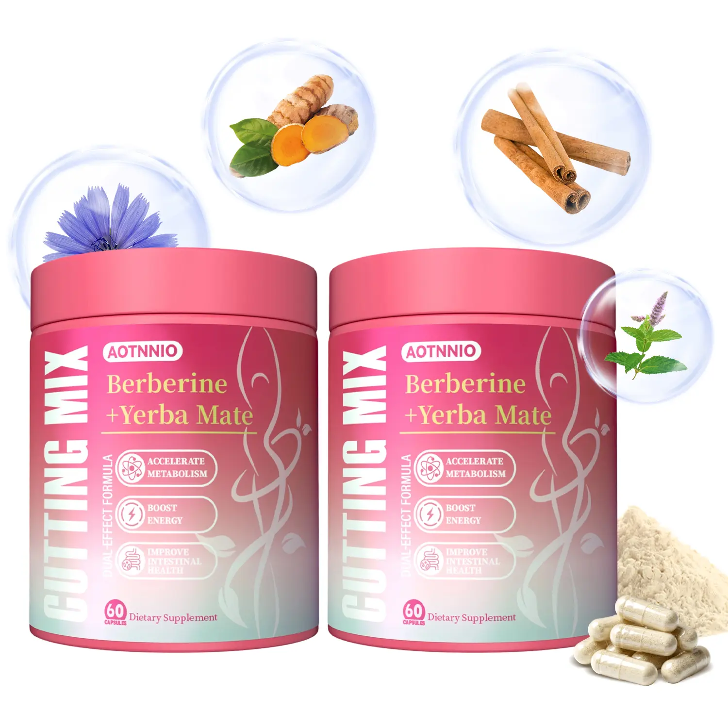 Summervibes cut Formula 60 Capsules –  with Berberine, Chromium, 5-HTP, Yerba Mate & Magnesium