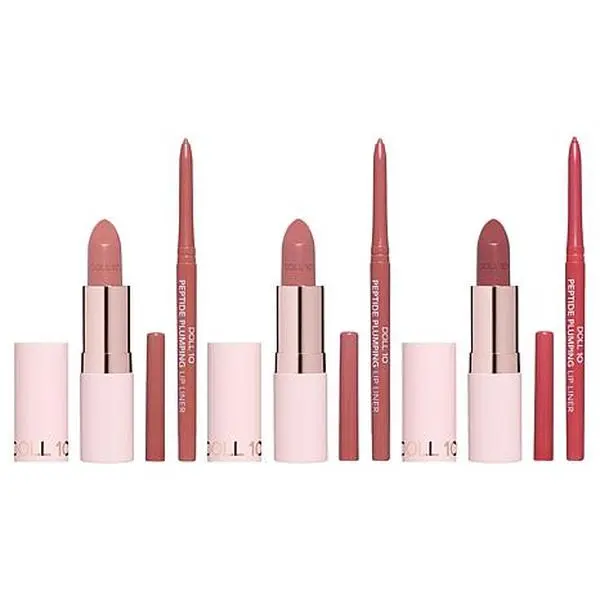 Doll 10 Peptide Plumping Lipstick and Lipliner 6 PC Collection