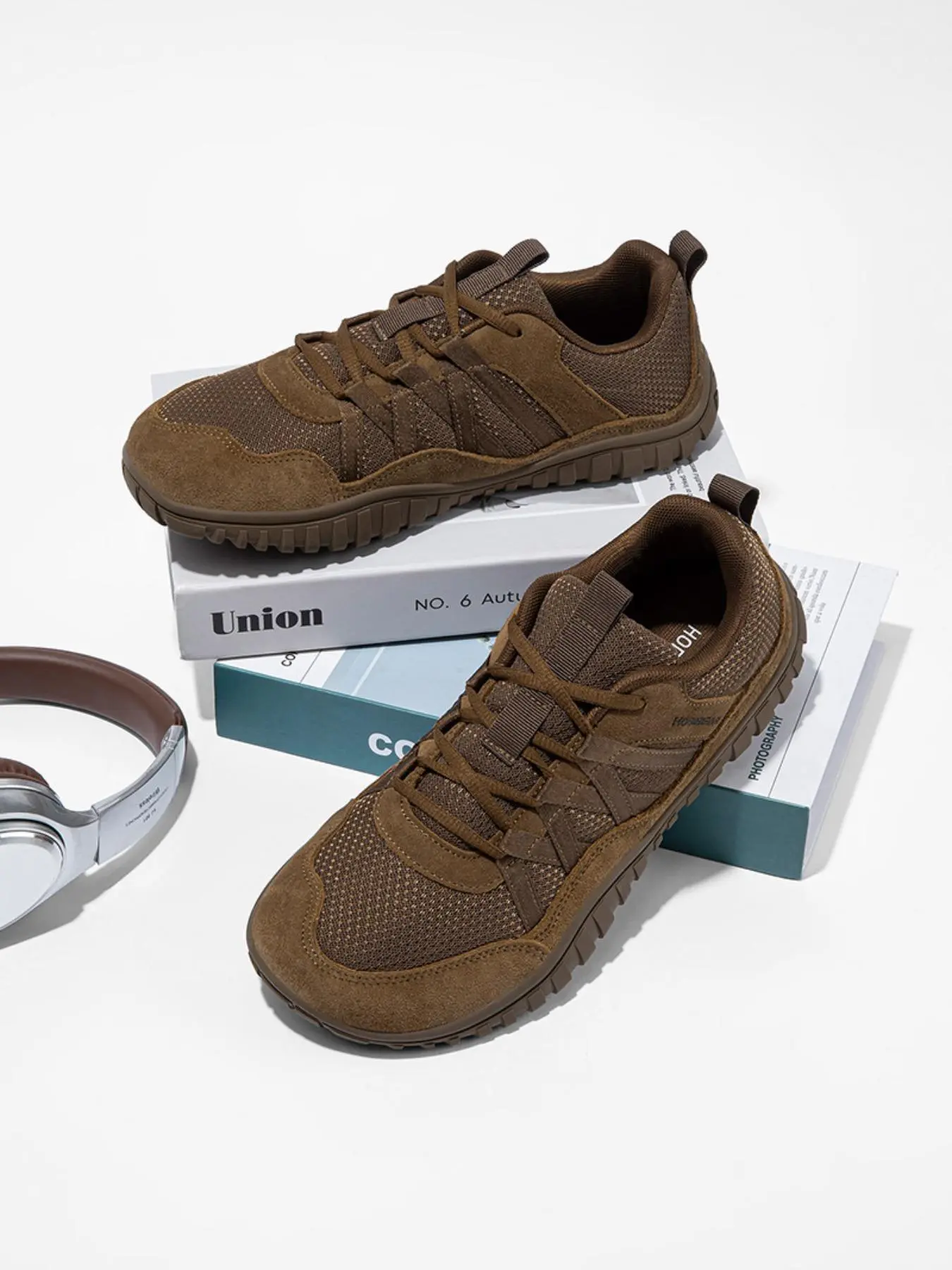 HOBIBEAR Wide toe shoes, men's shoes, barefoot shoes, outdoor walking casual shoes, wide last single shoes, fitness sports shoes