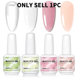 1PC 7-in-1 Builder Nail Gel – 8 Colors Available, LED Cured Rubber Base Gel for Extension, Thickening, Strengthening & Rhinestone Adhesion, Perfect for Home Salon, Nail Art, Manicure, Nail Care & Gifting