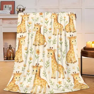 Giraffe Blanket Super Soft Warm Fluffy Flannel African Animal Throw Blanket Cozy Fuzzy Plush Stuff Bedding Blankets Gifts for Women Kids Boys Girls Adults