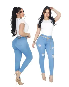 Liana Women's High-Waist Slim Colombian Butt-Lifting Casual Jeans - Women's Bottoms, Pants, Clothes for Daily Wear (Pairs with Crop Tops)
