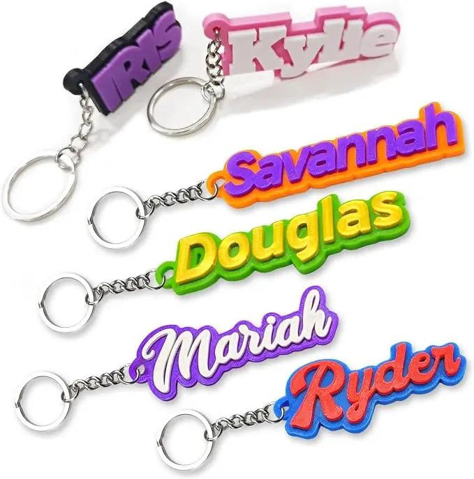 Personalized name keychain, backpack name tag, 3D-printed tag for kids, back-to-school gifts