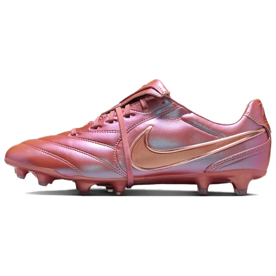 Nike Tiempo Ligera Pro FG LE Metallic Red Bronze Rose Gold Comfort Soccer Cleats Unisex IO9607-960