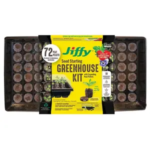 72 Peat Pellet Pro Seed Starting Greenhouse with SUPERthrive Plant Growing Set Durable Growing Tray