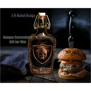 Skull Whiskey Glass Flask