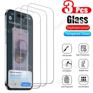 3PCS For Apple iPhone Air 17 Pro Max 16e 15 Plus 14 Pro 13 mini 12  17Pro iPhone17 iPhone16 Screen Protector Tempered Glass Film