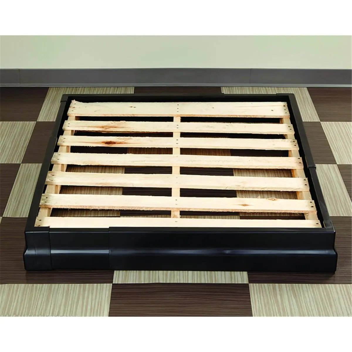 Kinter Large Adjustable Plastic Pallet Guard - 6 in Height High-Impact Polystyrene Skirt, 11.3 lbs, 6 x 28 x 54 in Range, Removable Reusable, Safe, Secure, Easy to Set Up, Black