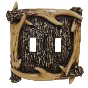 Antler Double Switch Wall Plate