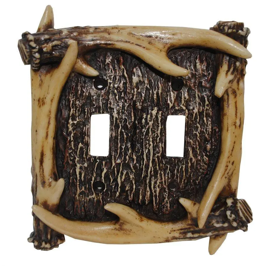 Antler Double Switch Wall Plate Antler Double Switch Wall Plate