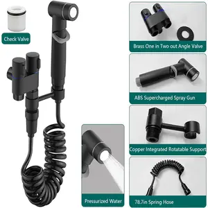 Toilet Airbrush Partner, One in Two Out Function, Bathroom Faucet Angle Valve, Home Flush Device, Women's Washing Machine Booster, Bidet Sprayer