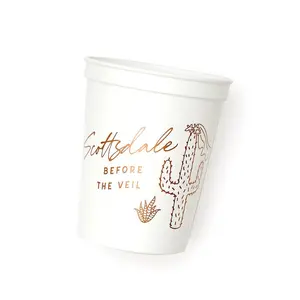 For Your Party Bachelorette Party Cups | Pack of 12, 16oz Stadium Cups | Scottsdale-Theme Wedding, Bachelorette, Cowgirl Theme Party Decorations & Supplies | Plastic Party Cups