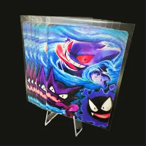 Gengar EVO Custom Pokémon Card - Custom Art Print with Hand-Painted Design, Includes Sleeve & Top Loader for Display Protection