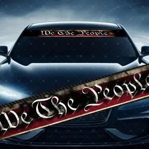 Car Windshield Sticker Decal, Scratch Cover Waterproof UV Protection, Decorative Vinyl Wrap for All Cars, Independent Front Window Decoration, Universal Car Sticker, Car Decals