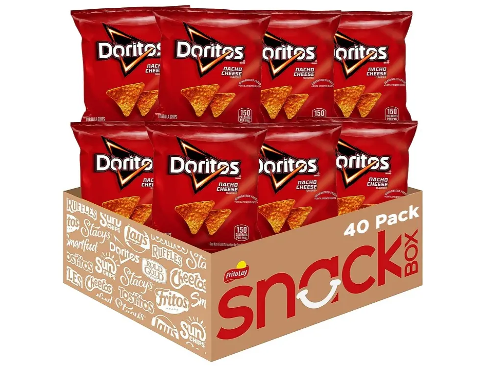 Doritos Flavored Tortilla Chips, Nacho Cheese, 1 Ounce (Pack of 40) Doritos Flavored Tortilla Chips, Nacho Cheese, 1 Ounce (Pack of 40)