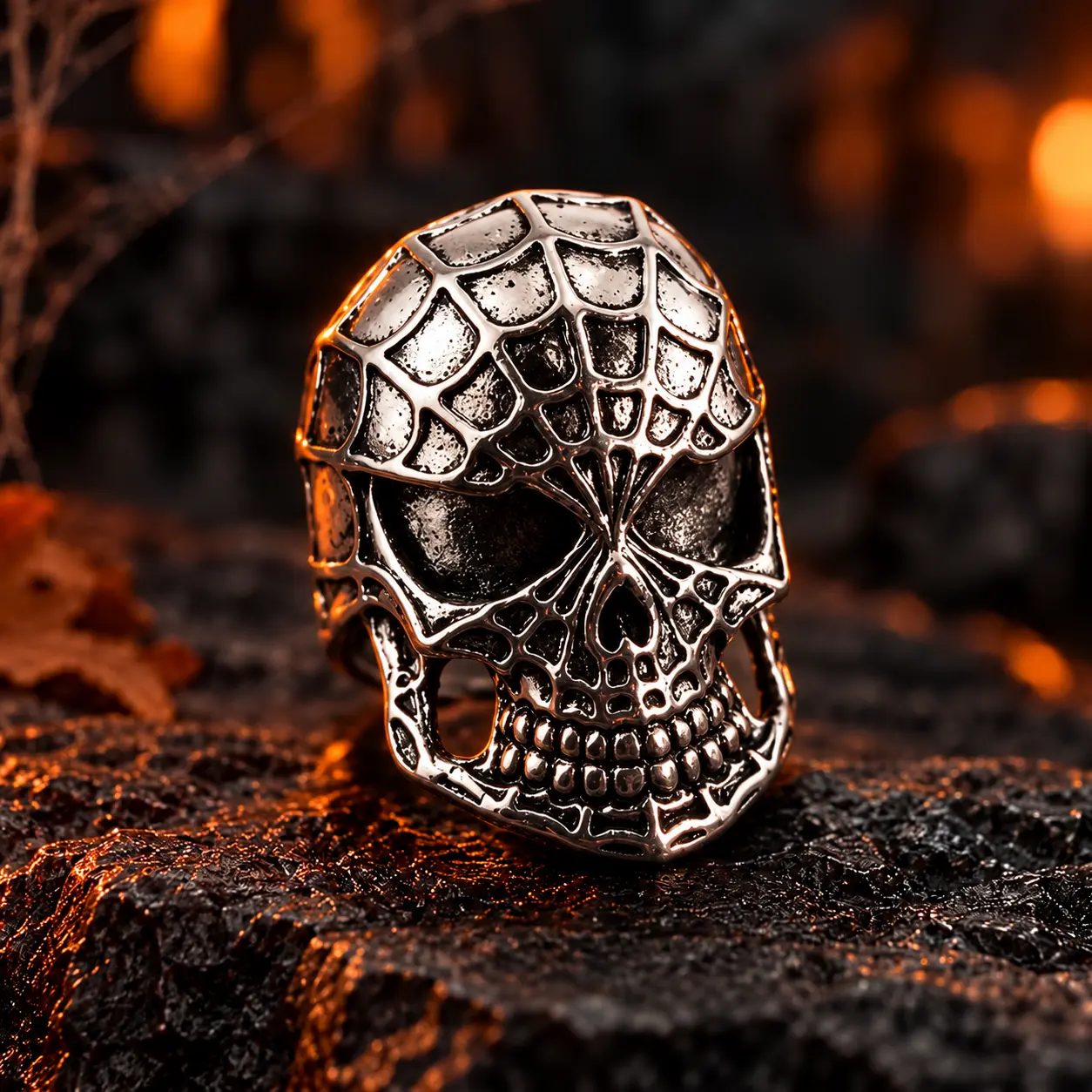 Vintage Gothic Punk Rings for Men Women, Halloween Skull Dragon Lion Biker Rings, Stainless Steel Look Statement Jewelry, Cool Halloween Costume Accessories, Gothic Jewelry Gifts