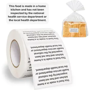 800 Count Cottage Baking Food Law Labels Thermal Printed Homemade Stickers for Baked Goods Ingredients Home Kitchen Inspection Statement