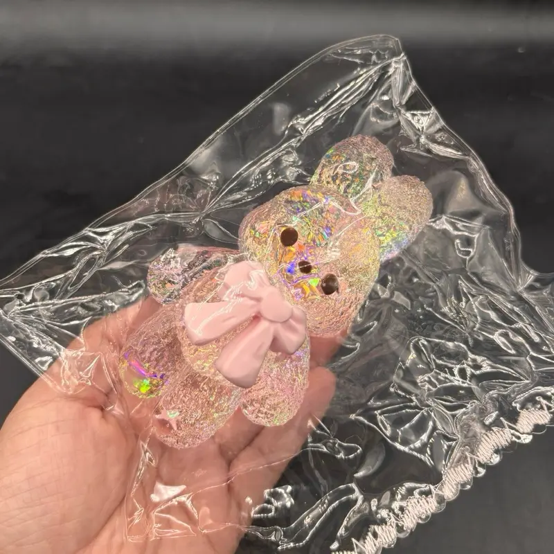 Cute Clear holographic bunny taba squishy