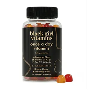 Black Girl Once-a-Day Women's Multivitamin Gummies - Healthcare Support, Immune Boost, Vitamin A,B,C,E,Zinc - Vegan, Gluten-Free, Made in USA, 30-Day Strawberry Supply